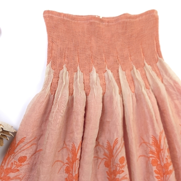 Floral Peach and Orange Dress Onesize - Picture 8 of 8